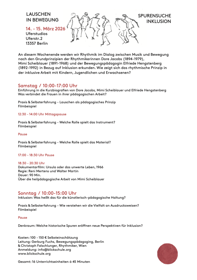 Workshop Lauschen in Bewegung – Spurensuche Inklusion